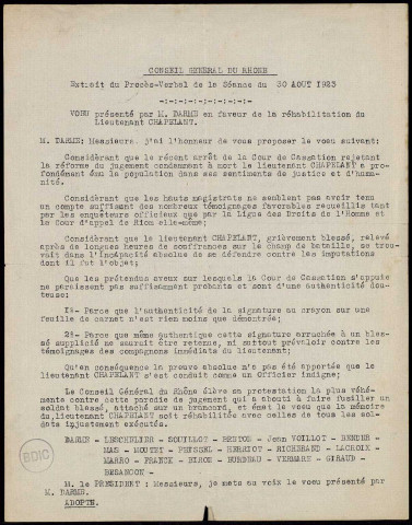 Documents et correspondances réunis par Henri Guernut (1923-1928). 30 août 1923 au 31 février 1928