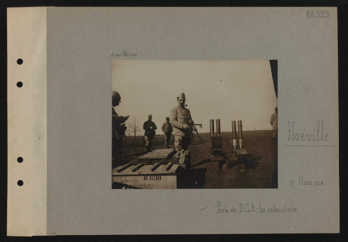 Hoéville. Poste de DCA ; les débouchoirs