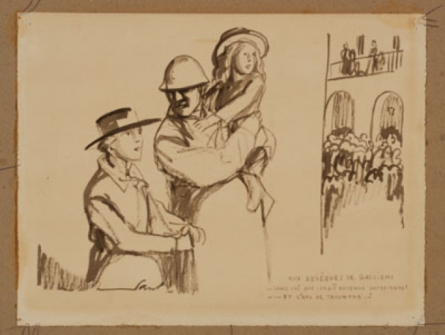 Aux obsèques de Gallieni). - Sans lui que serait devenue Notre-Dame ? -...et l'Arc de Triomphe...?