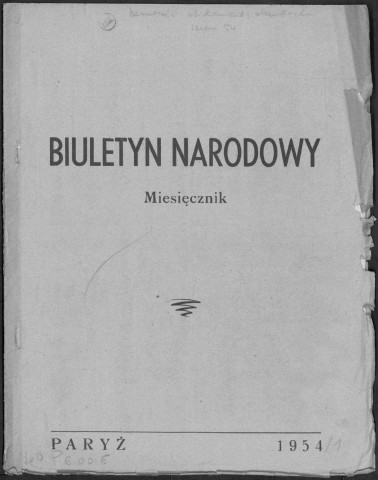 Biuletyn Narodowy (1954: n°1 - n°11)
