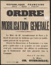 Ordre de mobilisation générale : le maire du 13e arrondissement de Paris a le devoir de prévenir les habitants que l'ordre de mobilisation générale lui est parvenu