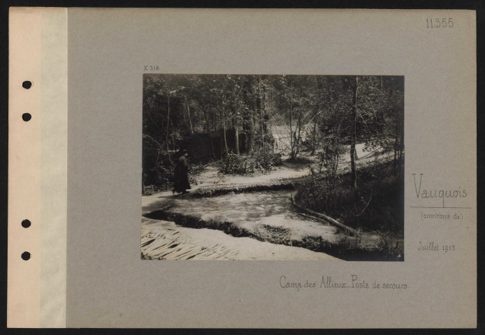 Vauquois (environs de). Camp des Allieux. Poste de secours