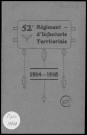Historique du 52ème régiment territorial d'infanterie