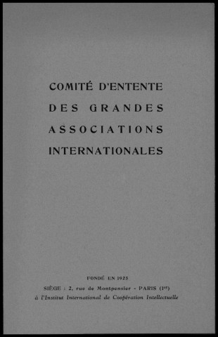 Congrès international de la paix. 1904-1928
