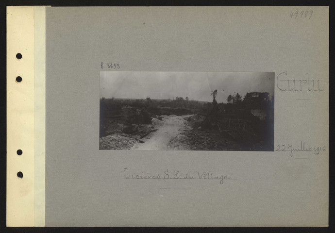 Curlu. Lisières sud-est du village