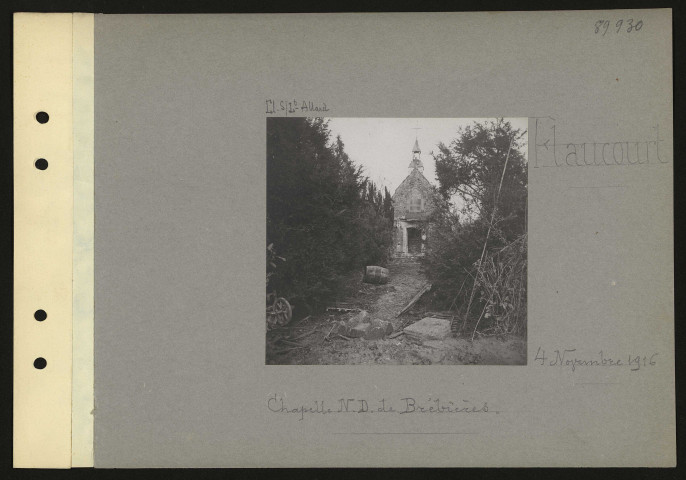 Flaucourt. Chapelle de Notre-Dame de Brebières