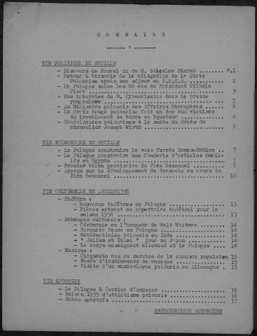 Bulletin du Bureau d'Informations Polonaises - 1956 - n°352-n°376Autre titre : Bulletin d'Informations