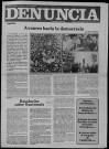 Denuncia. N°69. Enero-Febrero-Marzo 1983. Sous-Titre : Junto al pueblo, contra la dictadura