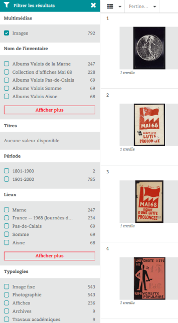 Facettes du volet de gauche