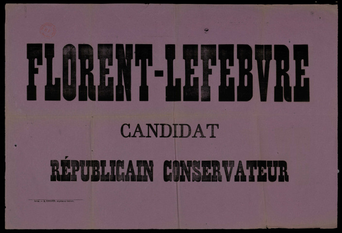 Candidat républicain-conservateur : Florent-Lefebvre