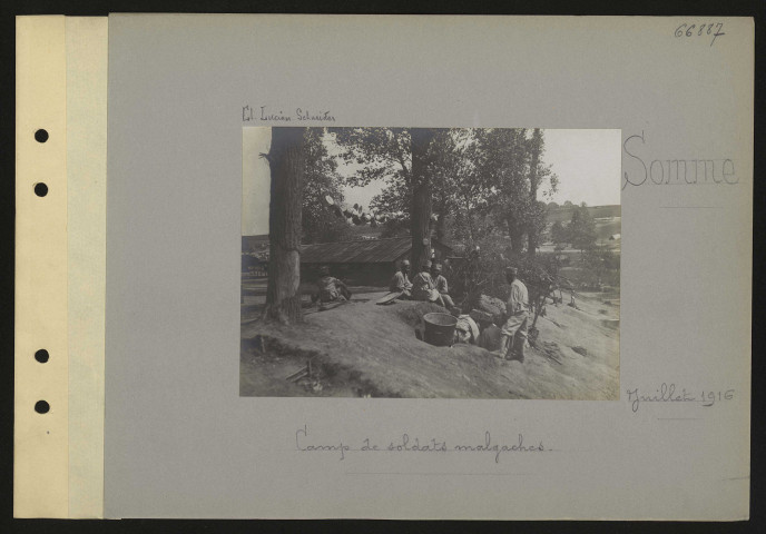 Somme. Camp de soldats malgaches