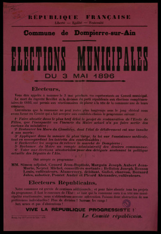 Elections Municipales : Municipalité réactionnaire