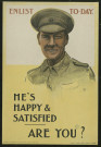 He's happy and satisfied, are you? : enlist to-day