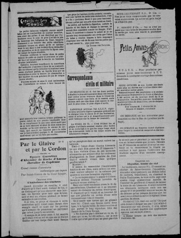 Le lacrymogène (1917-1918 : n°s 9-20), Sous-Titre : Organe hilarant du 54me d'infanterie