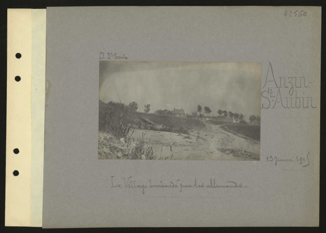 Anzin-Saint-Aubin. Le village bombardé par les Allemands