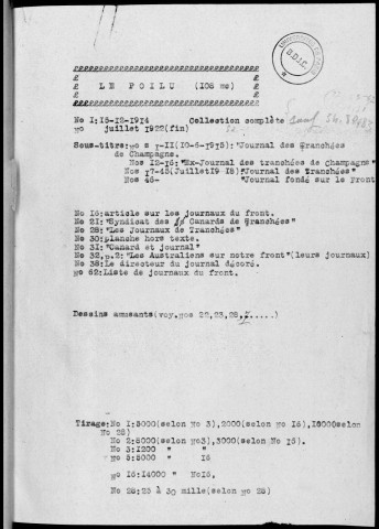 Le poilu (1914-1922 : n°s 1-91), Sous-Titre : Journal des tranchées de Champagne : 108e Régiment d'Infanterie Territoriale