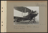 Villacoublay. Camp d'aviation. Biplace allemand Rumpler capturé