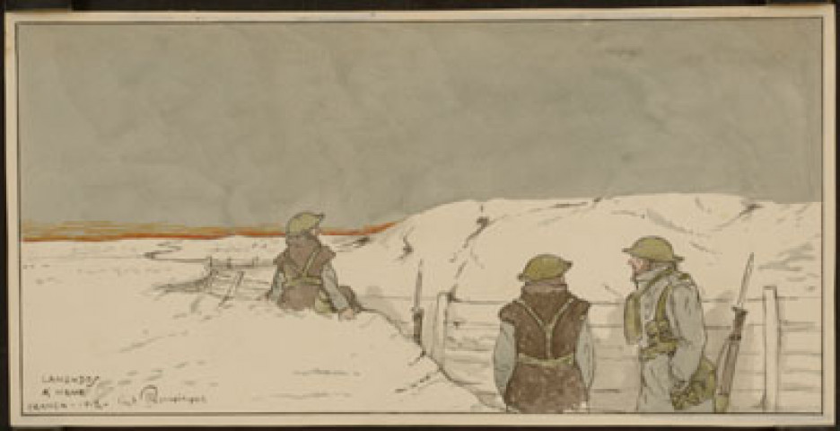Lanzudos a neve, França, 1918
