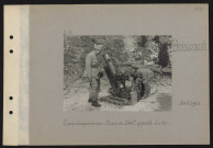 Boisicourt. Camp d'expériences : canon de 240T. Apprêts du tir