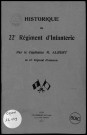 Historique du 22ème régiment d'infanterie