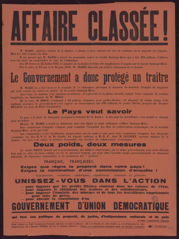 Affaire classée ! Le gouvernement a donc protégé un traître…