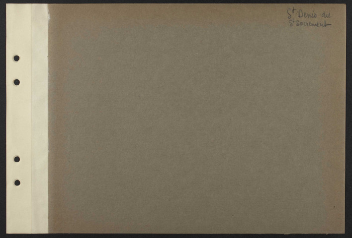 Intercalaire "Saint-Denis du Saint-Sacrement"