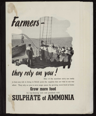 Farmers, they rely on you ! : grow more food with sulphate of ammonia