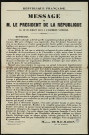 Message de M. le Président de la République Lu, le 29 juillet 1873, à l'Assemblée nationale
