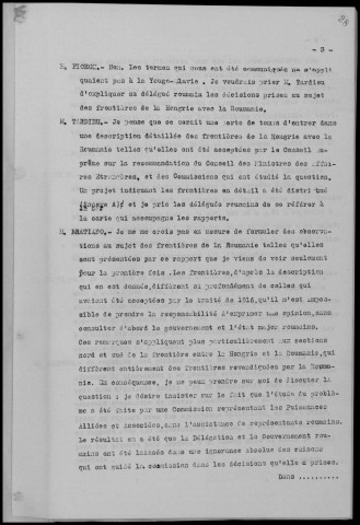 Réunion du mercredi 11 juin 1919 à 10h. Sous-Titre : Conférences de la paix