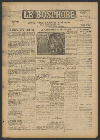 Décembre 1921 - Le Bosphore