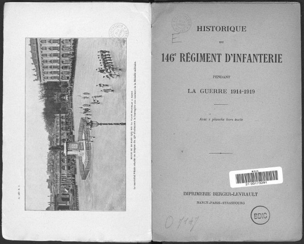 Historique du 146ème régiment d'infanterie