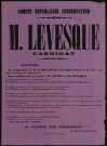 Comité Républicain Conservateur : M. Lévesque Candidat