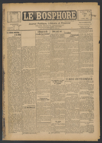 Avril 1922 - Le Bosphore