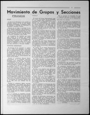 Boletín de la Unión general de trabajadores en España (1964 ; n° 231-242). Autre titre : Suite : Boletín de la Unión general de trabajadores de España en el exilio