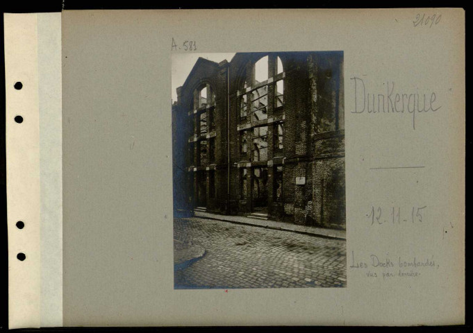 Dunkerque. Les docks bombardés