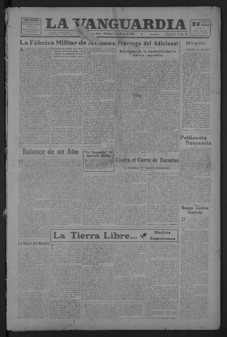 Janvier 1933 - La Vanguardia