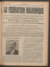 Février 1927 - La Fédération balkanique