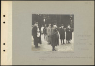 Gérardmer (environs de), Le Saut des Cuves. Le président Poincaré et les présidents du Sénat et de la Chambre assistant au défilé des alpins