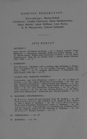 Teki Historyczne (1955-1956; Tome VII)  Autre titre : Cahiers d'Histoire - Historical Papers