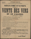 Réglementation concernant la vente des vins et de l'alcool
