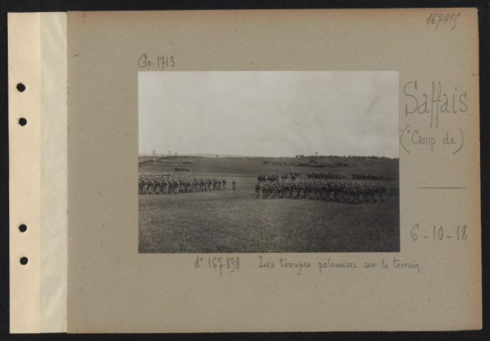Saffais (camp de). Cf. n° 167898. Les troupes polonaises sur le terrain
