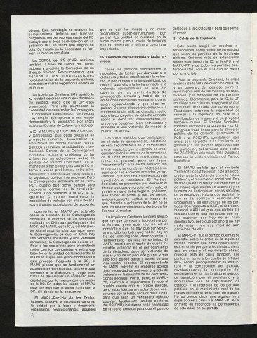 ANCHA. Agencia noticiosa chilena antifascista - édition en espagnol - 1981
