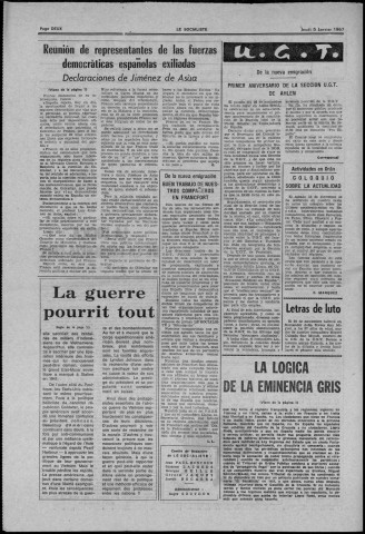 Le Socialiste (1967 : n° 261-310)