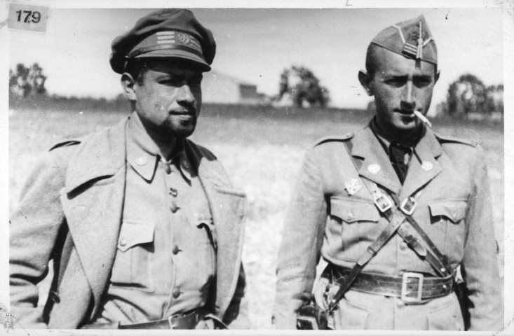 Gabriel Ersler et le Docteur Steinberg, Lituanien venu en 1937 (à gauche)