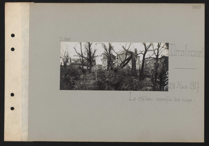 Deslincourt. Le château : ensemble des ruines