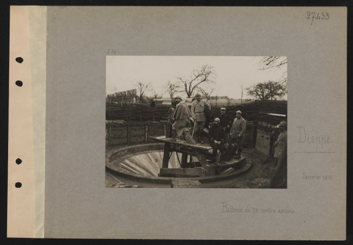 Dieppe. Batterie de 75 contre avions