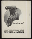 Farmers, they rely on you ! : grow more food with sulphate of ammonia
