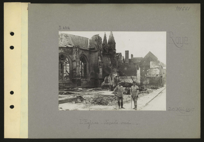 Roye. L'église : façade sud