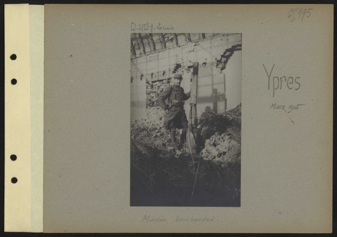 Ypres. Maison bombardée