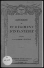 Historique du 13ème régiment d'infanterie